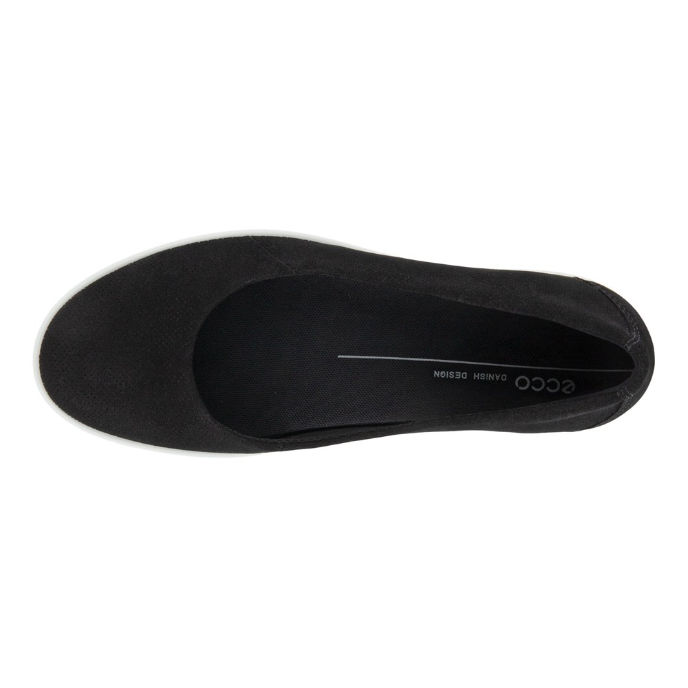 ECCO Womens Ballerinas Black - Barentz Slip-Ons - IOB-682014